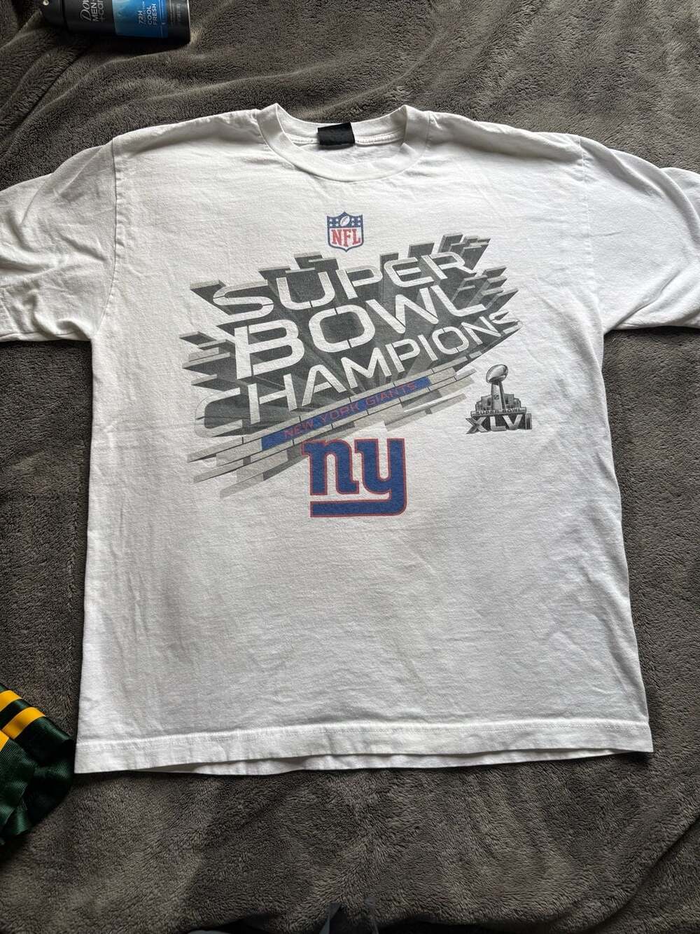Vintage New York Giants Super Bowl XLVI Champions NFL T-Shirt White